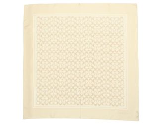 Vintage Signature C Printed Silk Square Scarf - Chalk