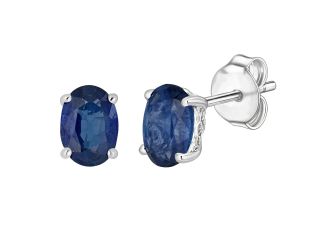 LALI Jewels 14K White Gold Sapphire Earring