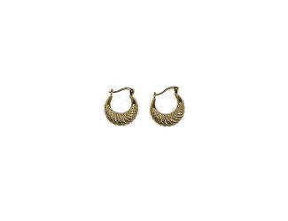 18K Gold Plated Twist Hoop Earrings