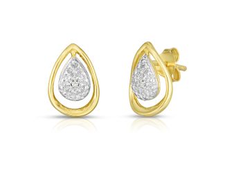 Diamond Tear Drop Earrings