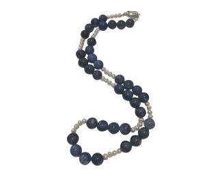 Latonia Cabella created Pearl and Sodalite Necklace