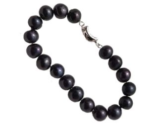Black Freshwater Pearl Bracelet