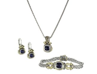An elegant set with 3 Components.K5092-A203 Pendant + F5093-A203 Earrings + B5091-A20S. Bracelet