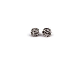 Silver Plated Rose Bud Earrings