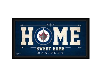 10" x 20" Home Sweet Home Framed Collage - Winnipeg Jets