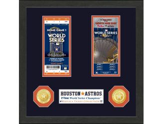 Astros 2X World Series Bronze Coin & Ticket Collection