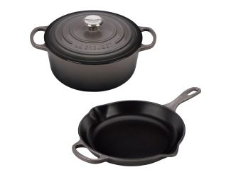 3pc Signature Cast Iron Cookware Set Oyster