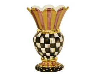 Parchment Check Great Vase
