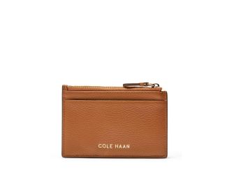 Card Case With Zip - British Tan