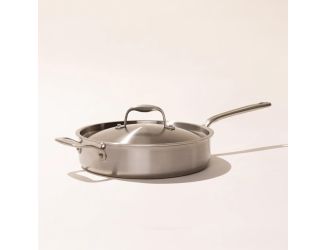 3.5qt 5-Ply Stainless Clad Saute Pan w/ Lid
