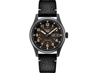 Mens Seiko 5 Sports SS BIF Black Dial