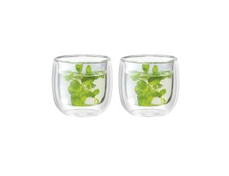 Sorrento 2-Piece Double-Wall Glass Tea Cup Set