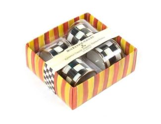 Courtly Check Napkin Rings, Set of 4