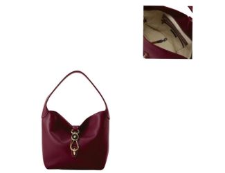Lucca Leather Logo Lock Hobo