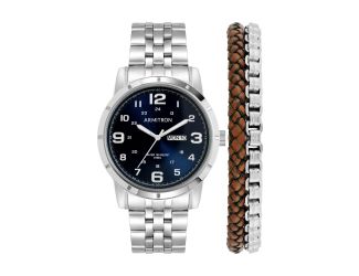 Men's Silver-Tone Stainless Steel 3pc Set