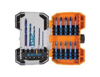 Spyder 15-Piece Mach Blue Drill And Impact Driver Bit Kit