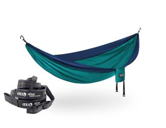 SingleNest Hammock with Straps - Seafoam/Navy