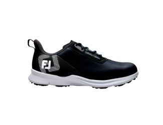 FootJoy FJ Fuel Men's Spikeless Golf Shoes - Black/Black/White/9 Medium