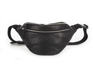 Colombian Leather Waist Bag-Black