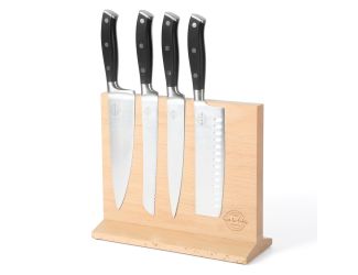 Taing Kitchen 5 pc Cutlery Set w/ Beechwood Stand