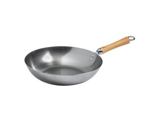 Joyce Chen - Classic Series 12" Uncoated Carbon Steel Stir Fry Pan w/Birch Handle