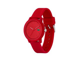 Mens 12.12 All Red Silicone Strap Watch