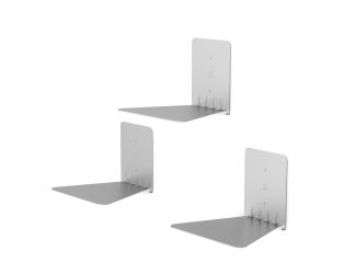 Conceal Floating Wall Shelf (3) Lrg Silver