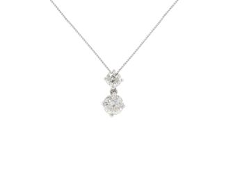 .30 ct. t.w.  Two-Stone Pendant Necklace