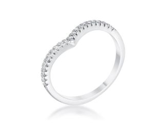 Chevron CZ Stacking Ring