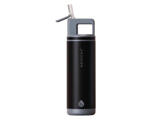 Alpine Flip N' Sip 20 oz. Insulated Water Bottle, Graphite Black