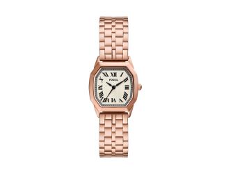 Ladies Harlow Rose Gold-Tone Stainless Steel Octagon Watch Cream Dial