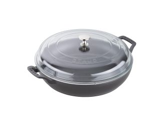 3.5qt Cast Iron Braiser w/ Glass Lid Matte Black