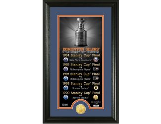 Edmonton Oilers "Legacy" Supreme Bronze Coin Panoramic Photo Mint