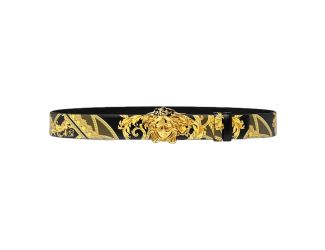 Versace La Medusa Baroque Reversible Calfskin Belt 75/30