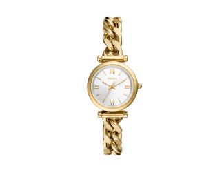 Ladies Carlie Gold-Tone Stainless Steel Watch Silver Dial