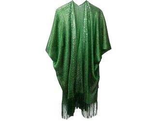 Crochet Kimono with Sequins And Fringe