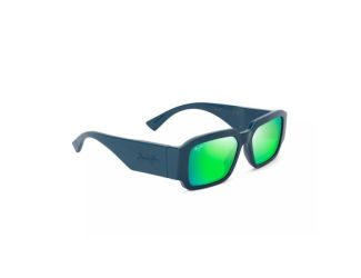 Kupale Polarized Sunglasses Shiny Petrol Blue Frame MAUIGreen Lens