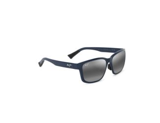 Lehiwa Asian Fit Polarized Sunglasses Shiny Blue Frame Neutral Gray Lens