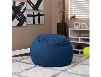 Small Denim Refillable Bean Bag Chair for Kids and Teens