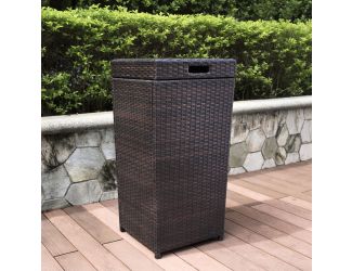 Palm Harbor Outdoor Wicker Trash Bin