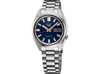 Seiko 5 Sports Midsize SS Automatic Blue Dial, Lumibrite markers, SS bracelet