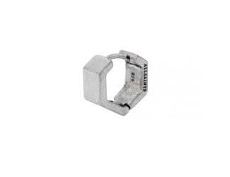 Sterling Silver Hexagon Hoop Single Earring