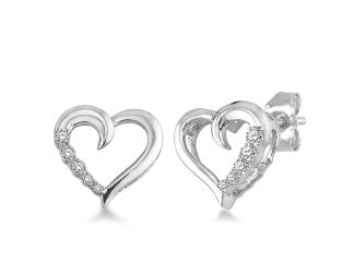 Diamond Heart Earrings