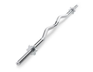 Threaded Curl Bar W/Rubber