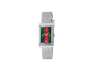G-Frame Ladies Red/Green Dial Mesh Bracelet Watch