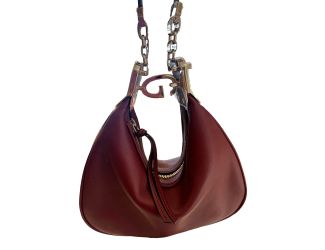 Gucci Attaché Small Shoulder Bag Burgundy Leather