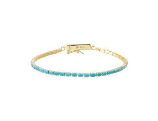 Colored Oval Four Prong Tennis Bracelet