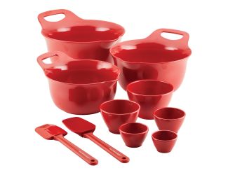 Melamine 10pc Mix & Measure Mixing Bowl Set  Red