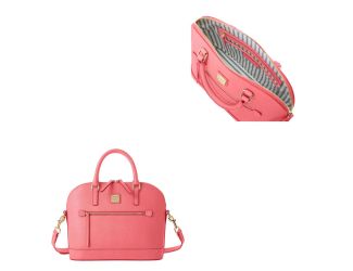 Saffiano Domed Zip Satchel