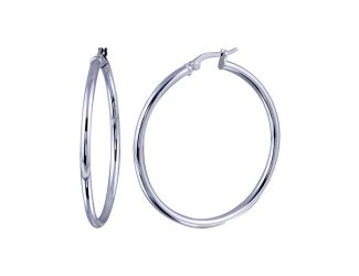 PARIKHS 2.5MM Plain Hoop Earring in 925 Sterling Silver - 17MM